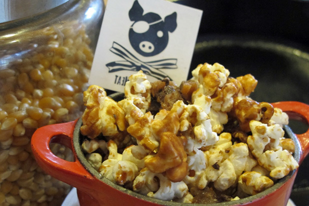 Bacon Caramel Popcorn with Bacon Salt