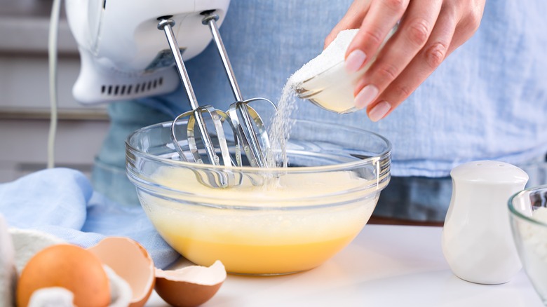 Whisking with an electric mixer