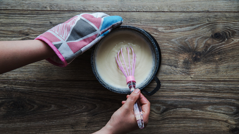 making bechamel sauce