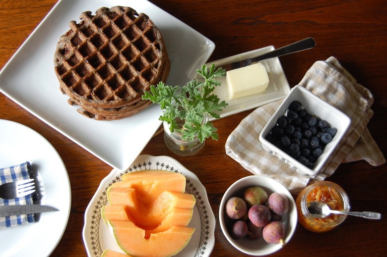 Lemon Vanilla Buckwheat Waffles