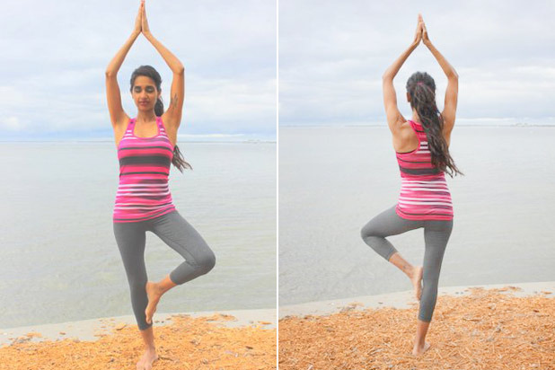 Vrksasana (tree pose)