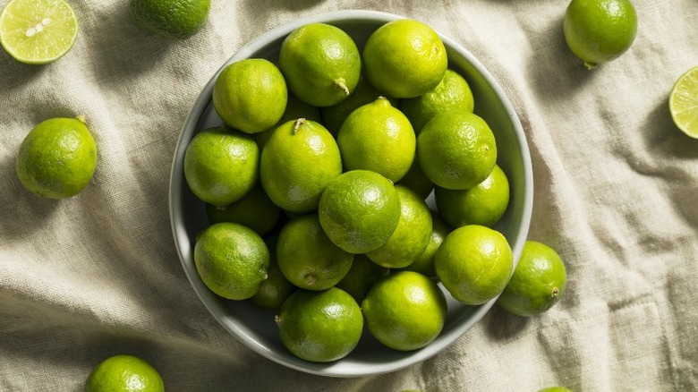 Bowl of fresh key limes