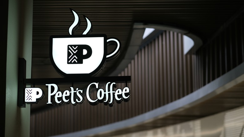 Peet's Coffee shop sign