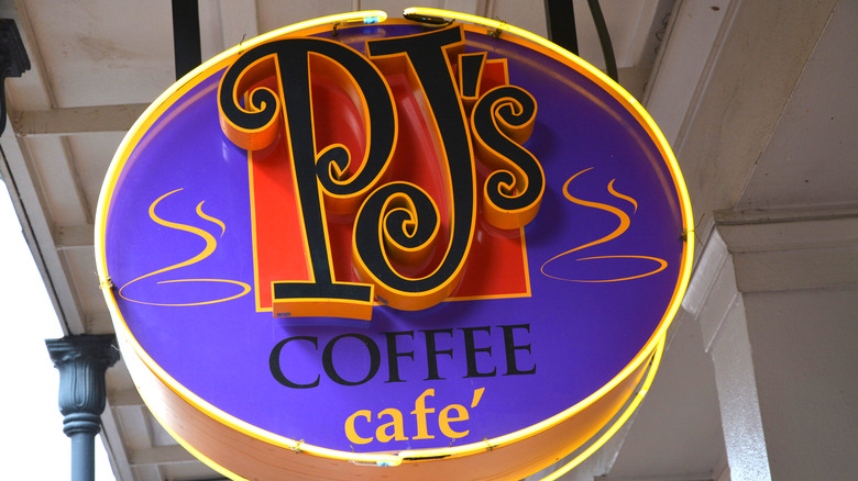 PJ's Coffee sign