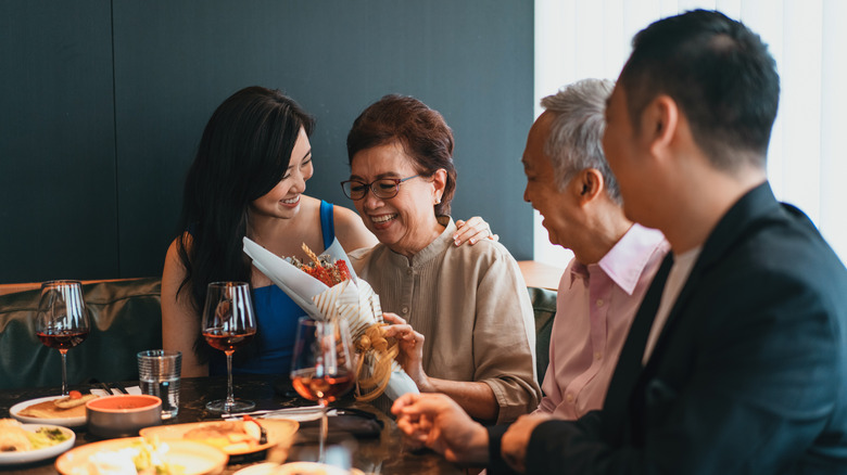 Mother's Day meal at a restaurant