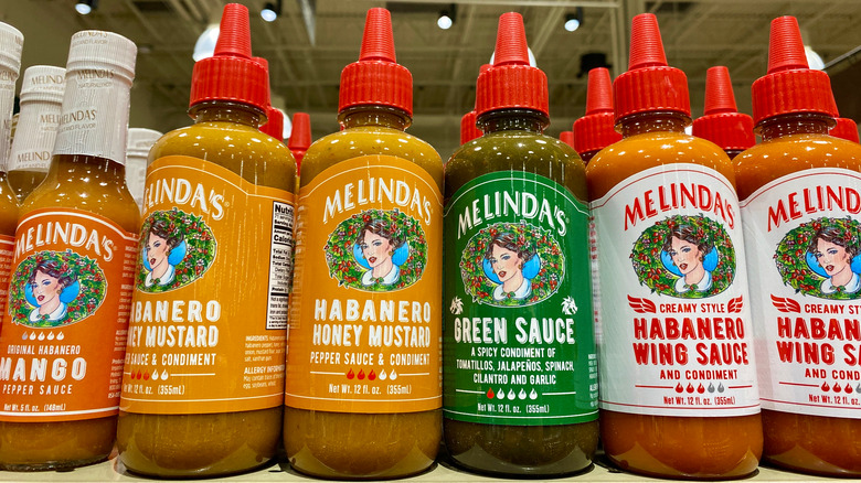 Melinda's hot sauce bottles