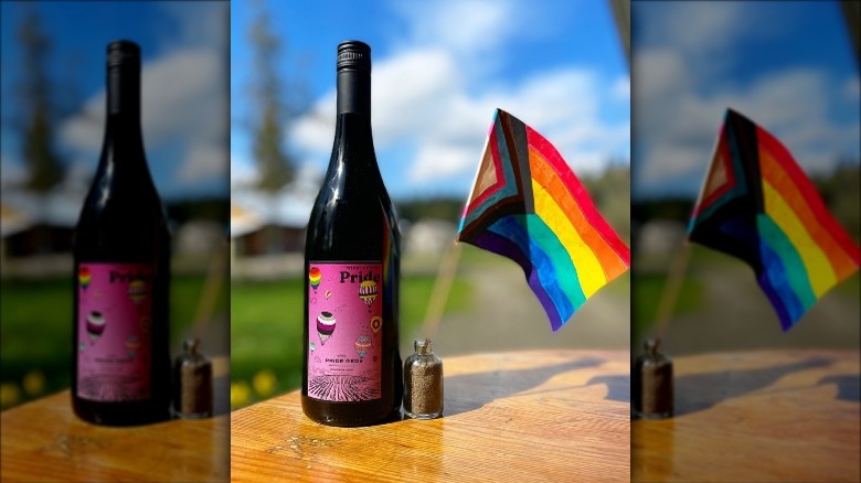 Wine bottle from LGBTQ+ winery, Remy Wines