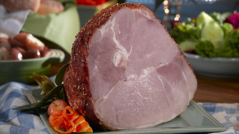 Ham with seasoning