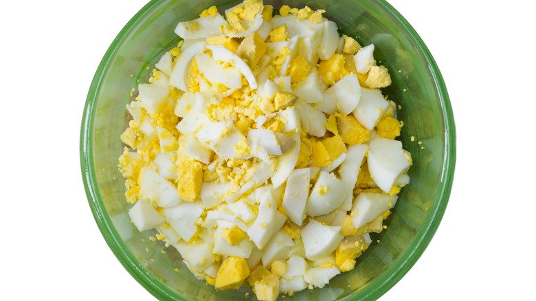 Chopped hard-boiled eggs