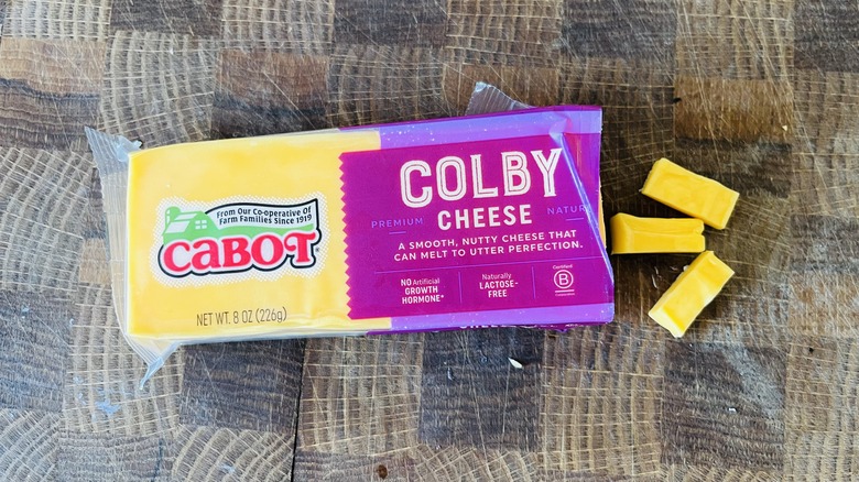 Bar of Cabot Colby cheese