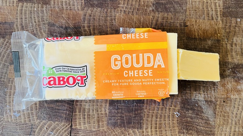 Bar of Cabot Gouda cheese