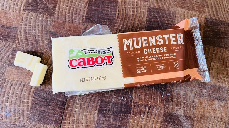 Bar of Cabot Muenster cheese