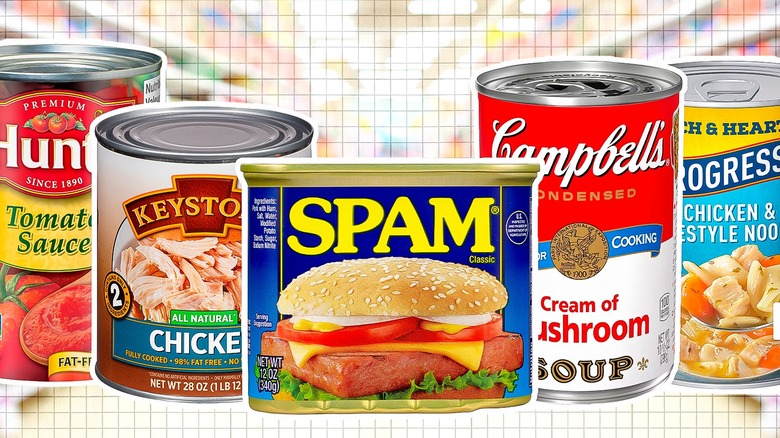 ) Low-priced canned goods