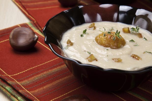 Jonathan Jersualmy's Chestnut Soup, Foie Gras Flan and Croque-en-Bouche