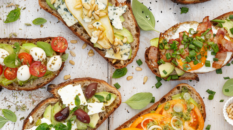 Open-faced sandwiches