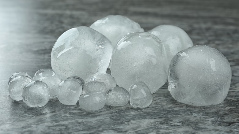 various ice cube shapes