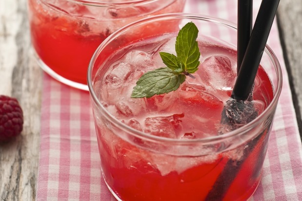 Raspberry Mint Lemonade