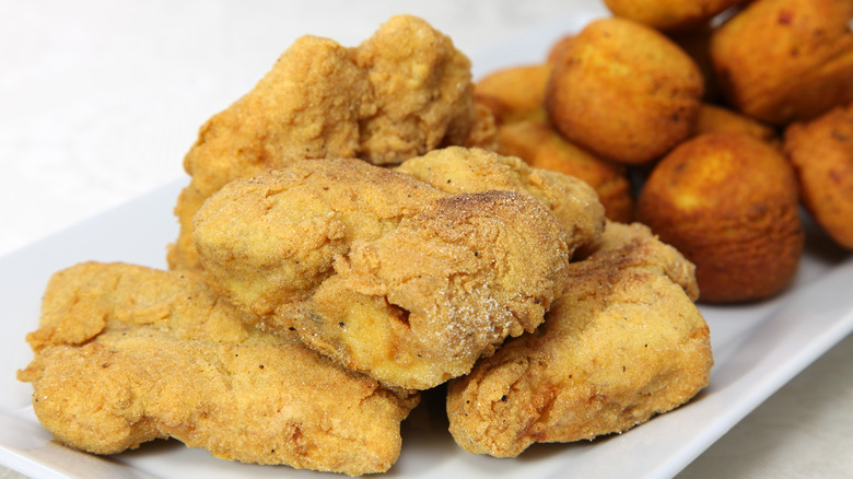 fried catfish pieces