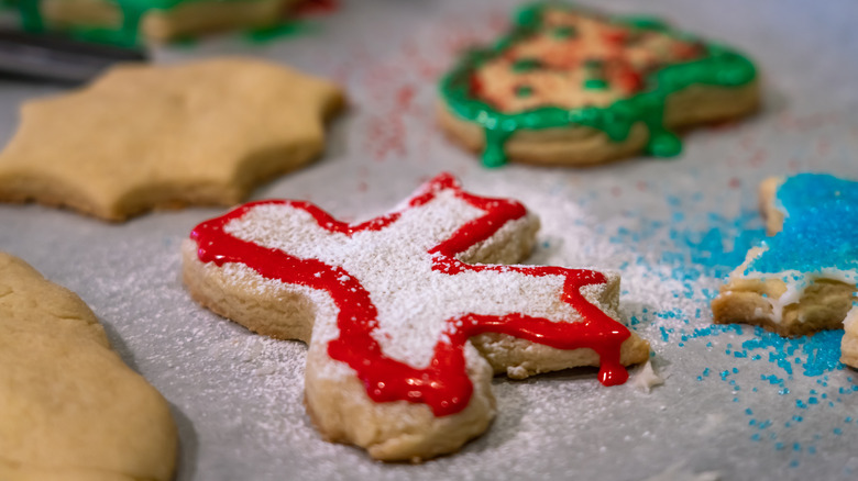 Cookie with icing dripping