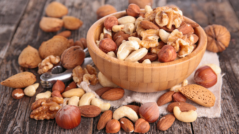 mixed nuts in bowl