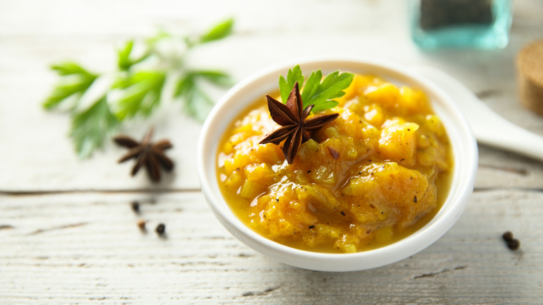 mango chutney in a bowl