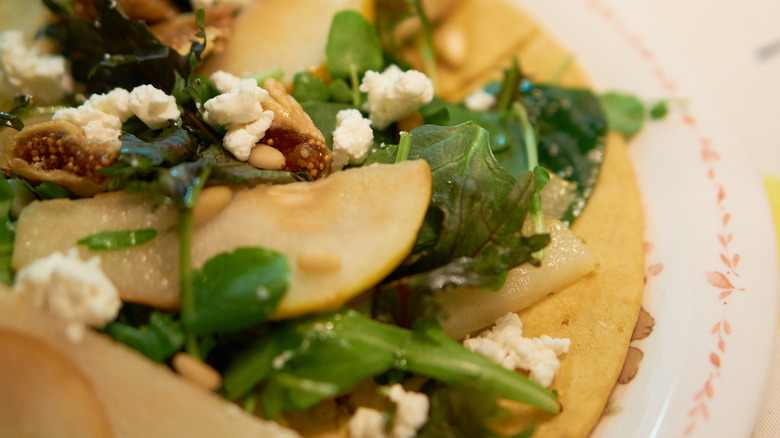 Goat cheese and fig pancakes