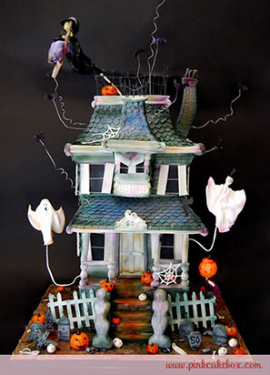 3. Haunted House Cake