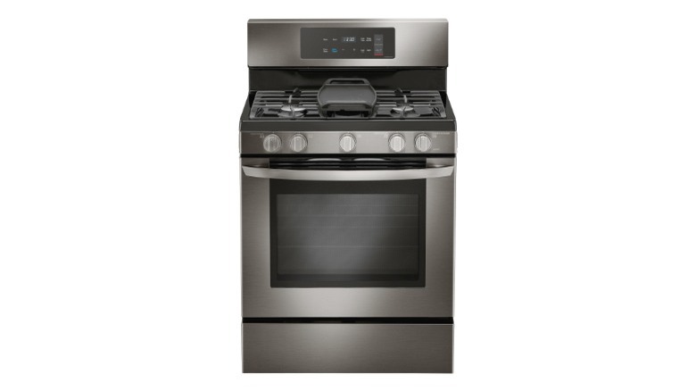 Oven range on white background