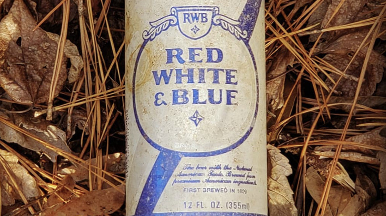 Red White & Blue beer can