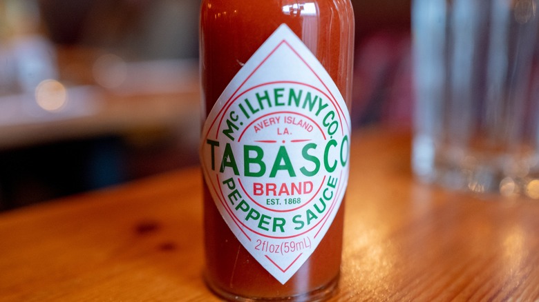 bottle of Tabasco sauce