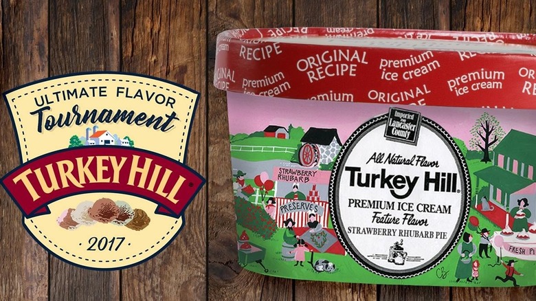 Turkey Hill Strawberry Rhubarb Pie carton