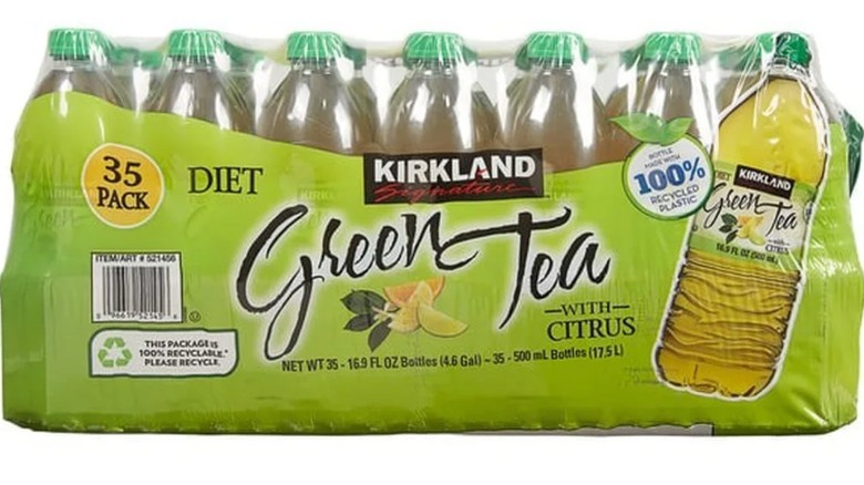 Iced green tea bottles