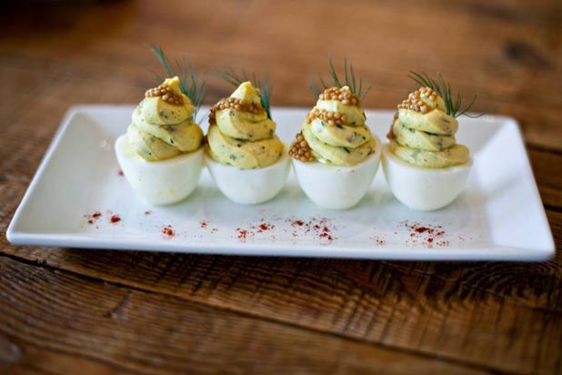 Yardbird Southern Table & Bar's Deviled Eggs with Chives, Dill, and Caviar