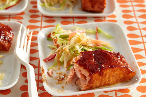 Monday Lunch: Sweet Broiled Salmon