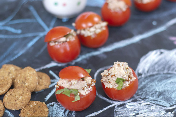 Tuesday Afternoon Snack: Tuna-Stuffed Tomatoes