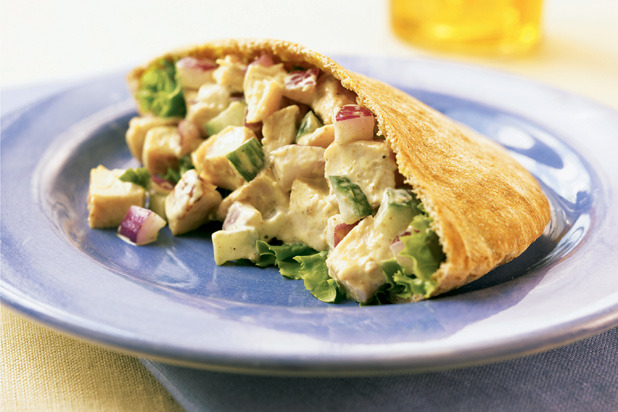 Wednesday Lunch: Indian Chicken Salad Pockets