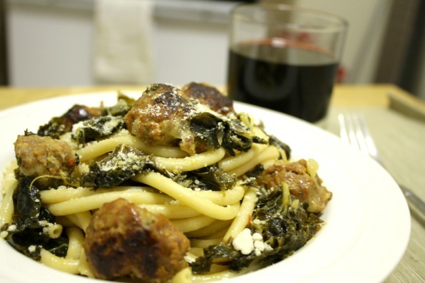 Spicy Sausage, Kale, and Lemon Pasta