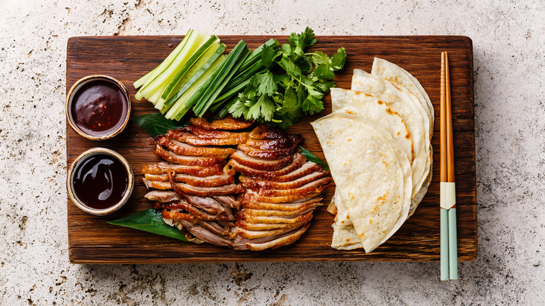 A serving of peking duck