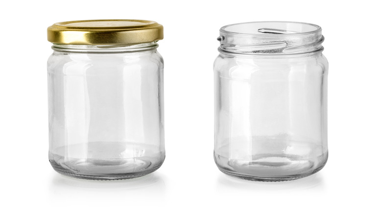 empty glass jar with lid