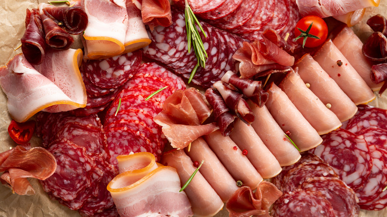 selection of cured meats