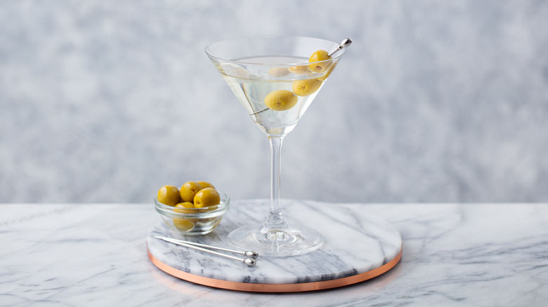 Martini with olives