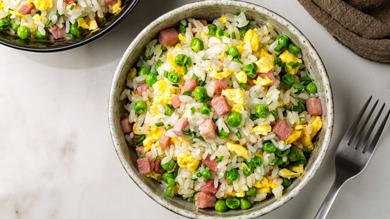 fried rice with ham