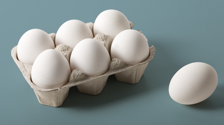 carton of six eggs