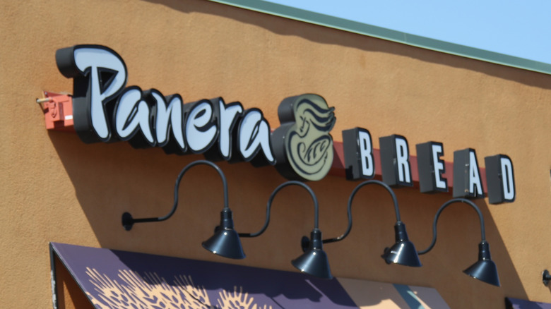 Panera Bread restaurant sign