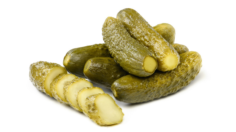 Pickles whole and sliced