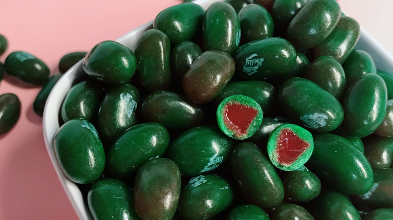 green red watermelon jelly beans