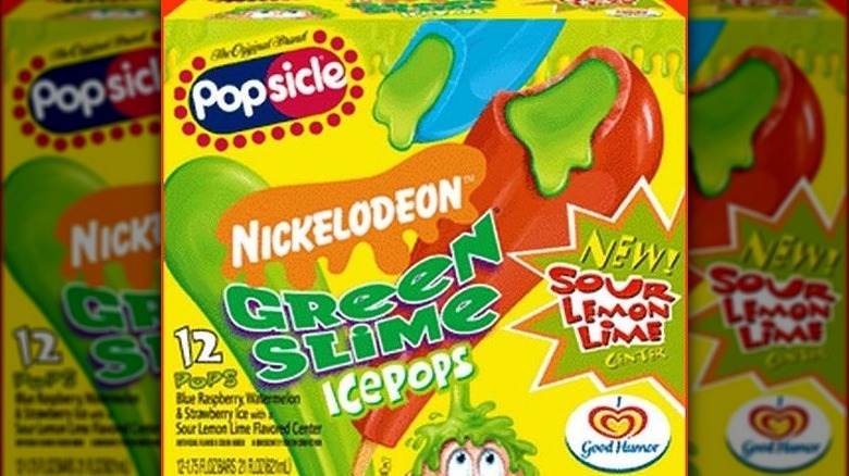 Nickelodeon Green Slime Ice Pops