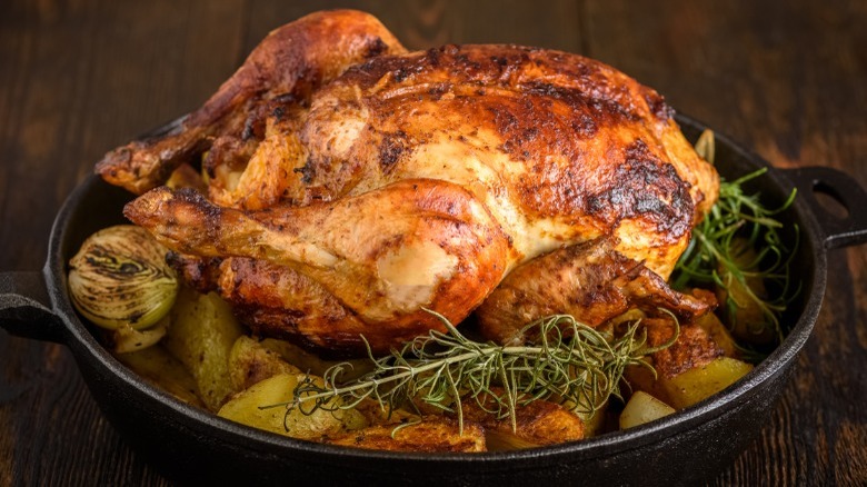 roast chicken in cast iron