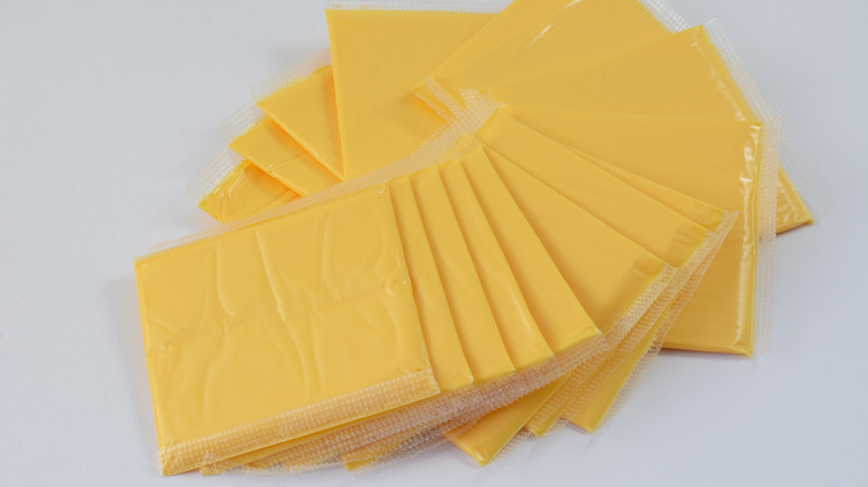 individually wrapped American cheese slices