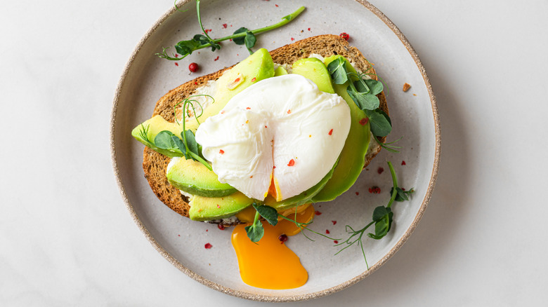 Poached egg on avocado toast